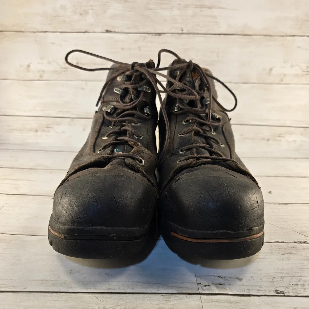 Timberland PRO Mens Steel Toe Work Boots Brown Leather 52562 Size 12 M